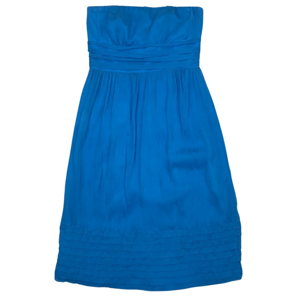 J Crew Juliet Silk Chiffon Strapless Dress Occasion Gauzy Bridesmaid Wedding